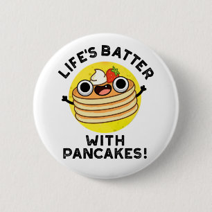 Macaron Rond 5 Cm Batter la vie avec des crêpes amusant jeu de nourr