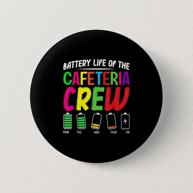 Macaron Rond 5 Cm Batterie Vie De L'Équipage De Cafétéria - Funny Sc (Devant)