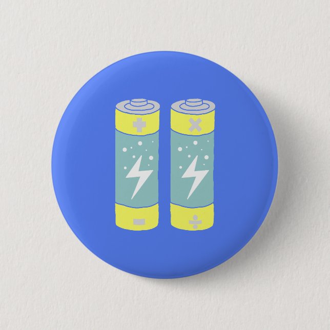 Macaron Rond 5 Cm Batteries (Devant)