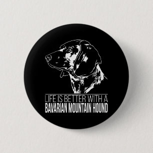 Macaron Rond 5 Cm Bavarian Mountain Hound vie meilleur chien dire