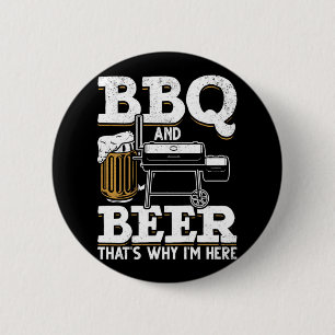 Macaron Rond 5 Cm Bbq Bbq Et Bière C'Est Pourquoi Je Suis Ici