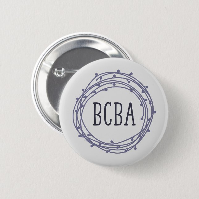 Macaron Rond 5 Cm BCBA, Analyste du comportement, BCBA (Devant & derrière)