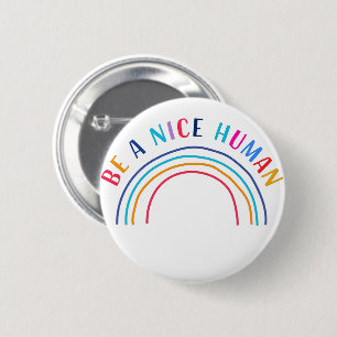 Macaron Rond 5 Cm Be A Nice Human Be Kind Inspirational Positivity