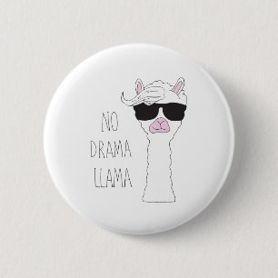 Macaron Rond 5 Cm Be a No Drama Llama Art Cartoon Art Llama Art Pun