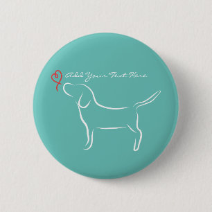 Macaron Rond 5 Cm Beagle