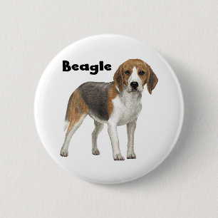 Macaron Rond 5 Cm Beagle