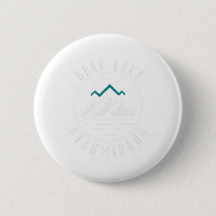 Macaron Rond 5 Cm Bear Lake Utah Idaho Camping Bateau