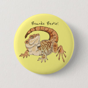 Macaron Rond 5 Cm Beardie Bestie !