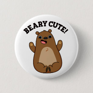 Macaron Rond 5 Cm Beary Cute Teddy Bear Pun