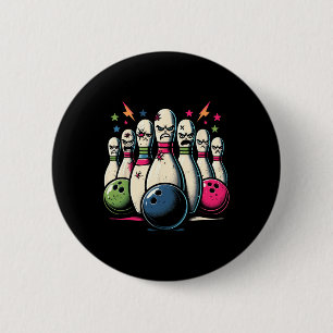 Macaron Rond 5 Cm Beat Up Bowling Pins Shirt Funny Bowling League 1