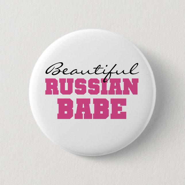 Macaron Rond 5 Cm Beau bébé russe (Devant)