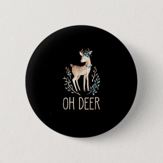 Macaron Rond 5 Cm Beau Cerf Drôle Oh Cerf Design Moderne