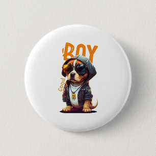 Macaron Rond 5 Cm Beau Chien Chien Cute Chiot