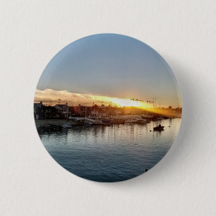 Macaron Rond 5 Cm Beau coucher de soleil au port de Balboa Island