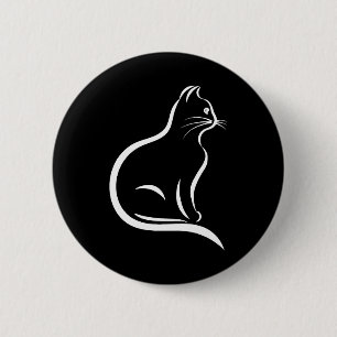 Macaron Rond 5 Cm Beau dessin de chat pour les amoureux des animaux.