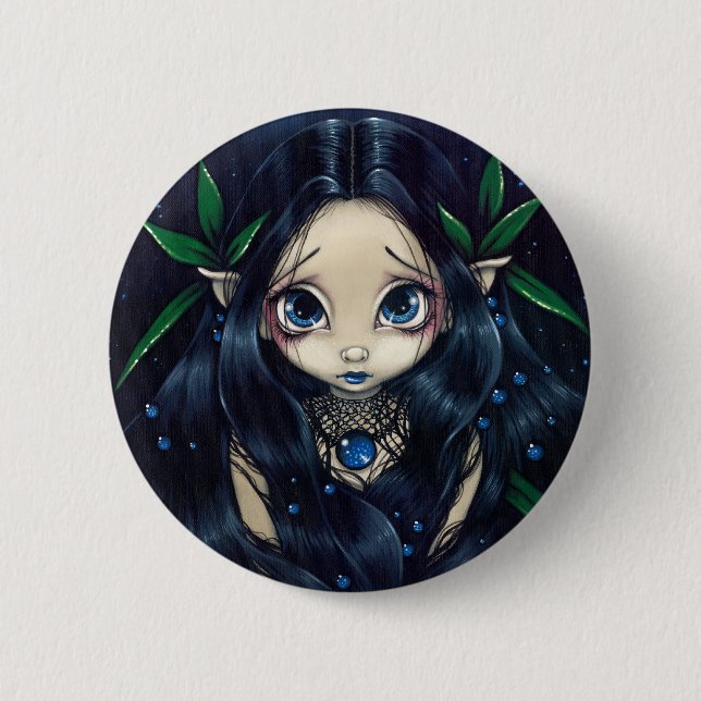 Macaron Rond 5 Cm "Beau est le bouton de la nuit" (Devant)