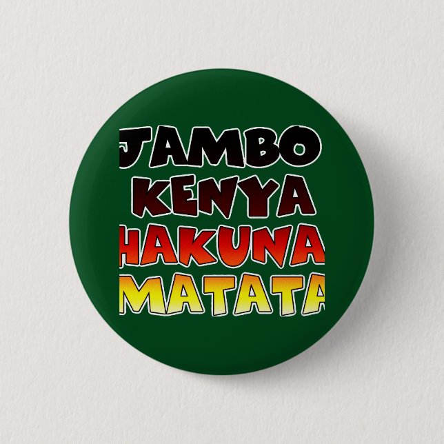 Macaron Rond 5 Cm Beau Jambo Kenya Hakuna Matata Beau Art (Devant)