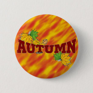 Macaron Rond 5 Cm Beauté d'Automne -