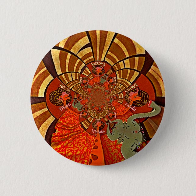 Macaron Rond 5 Cm Beautiful Amazing Giraffe love safari (Devant)