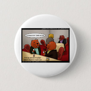 Macaron Rond 5 Cm Beaver Networking Funny Gifts Tees & Cards