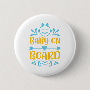 Macaron Rond 5 Cm Bébé à bord