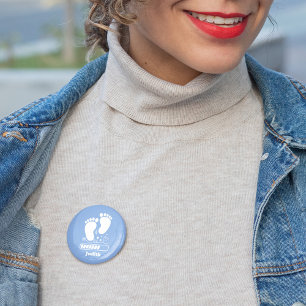 Macaron Rond 5 Cm Bébé Bleu en Chargement