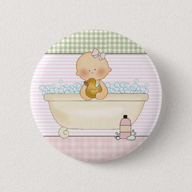 Macaron Rond 5 Cm Bébé - Boutons ronds : Sweet Baby Collection (Devant)
