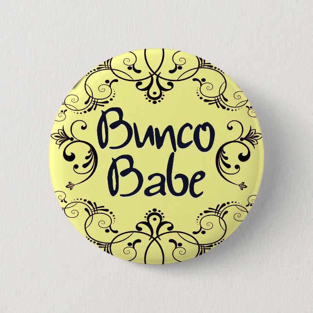 Macaron Rond 5 Cm Bébé de Bunco avec le bouton de remous (Devant)