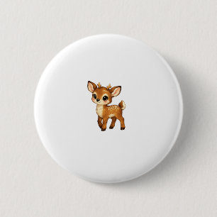 Macaron Rond 5 Cm Bébé Faon Mignon Dessin Animé Illustration de la N