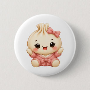 Macaron Rond 5 Cm Bébé fille bao