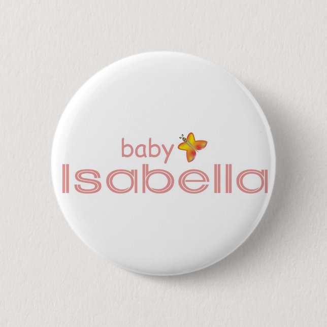 Macaron Rond 5 Cm Bébé Isabella (Devant)