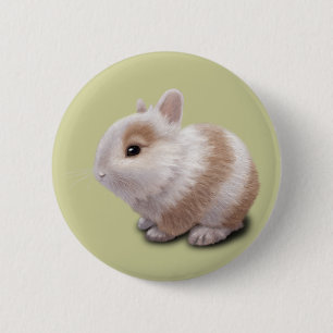 Macaron Rond 5 Cm Bébé Lapin