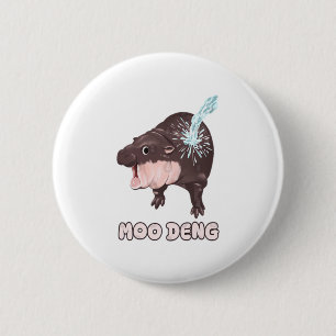 Macaron Rond 5 Cm Bébé mignon Hippo Moo Deng Bouncy Pig en thaïlanda