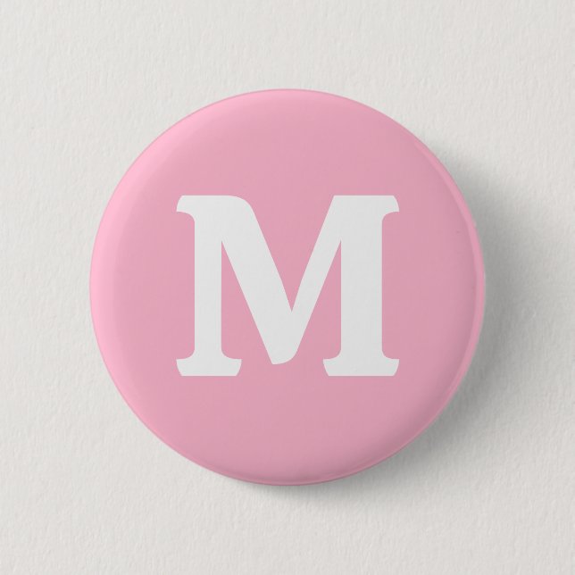 Macaron Rond 5 Cm Bébé rose couleur solide (Devant)