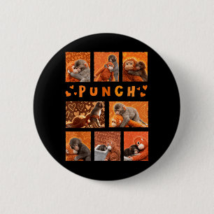 Macaron Rond 5 Cm Bébé singe frappe maman singe câlins enfants homme