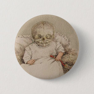 Macaron Rond 5 Cm Bébé squelettique
