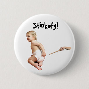 Macaron Rond 5 Cm Bébé Stinkefy !-bouton