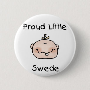 Macaron Rond 5 Cm Bébé suédois fier de garçon