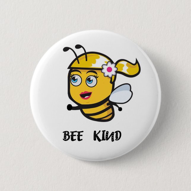 MACARON ROND 5 CM BEE    KINDBEE (Devant)