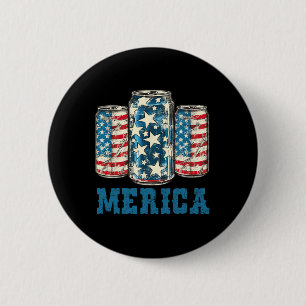Macaron Rond 5 Cm Beer American Flag Drôle 4 juillet Merica Usa Dr.