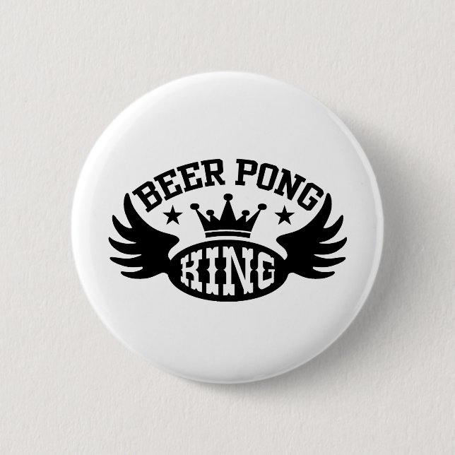 Macaron Rond 5 Cm Beer Pong King (Devant)