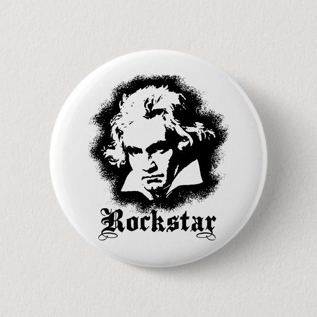 Macaron Rond 5 Cm Beethoven (Devant)