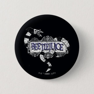 Macaron Rond 5 Cm Beetlejus | Vapeur de sable enroulé sur le logo Be