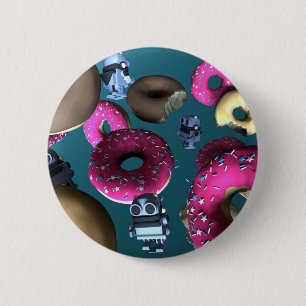 Macaron Rond 5 Cm Beignets et bouton du robot 03 de jouet