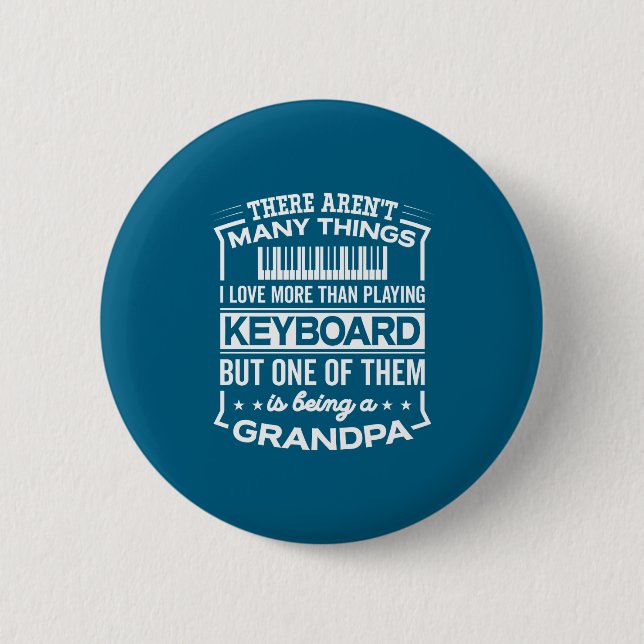 Macaron Rond 5 Cm Being A Keyboard Grandpa Funny Old Man  (Devant)