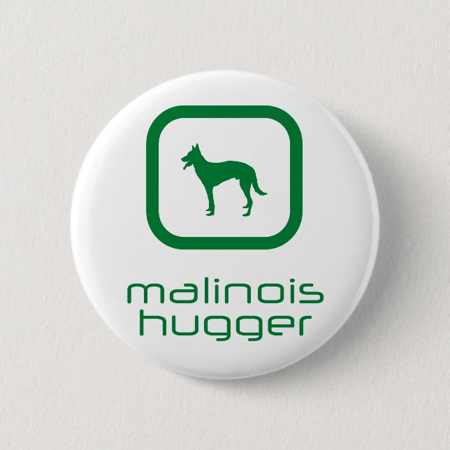 Macaron Rond 5 Cm Belge Malinois (Devant)