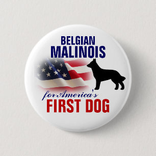 Macaron Rond 5 Cm Belge Malinois pour le premier chien