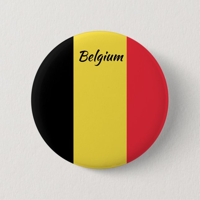 Macaron Rond 5 Cm Belgium Flag Round Button (Devant)
