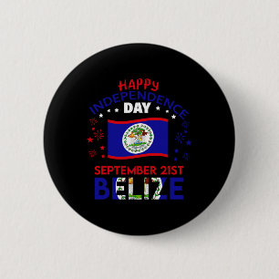 Macaron Rond 5 Cm Belize 43e anniversaire de l'indépendance Belizean