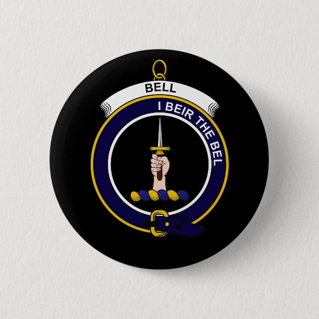 Macaron Rond 5 Cm Bell - le clan Crest (Devant)